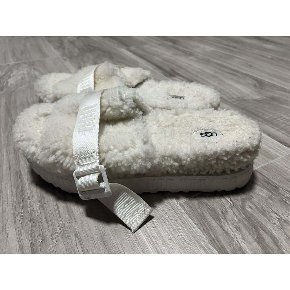 Ugg Fluffita Shearling Wool Platform Slide Sandals - image 1